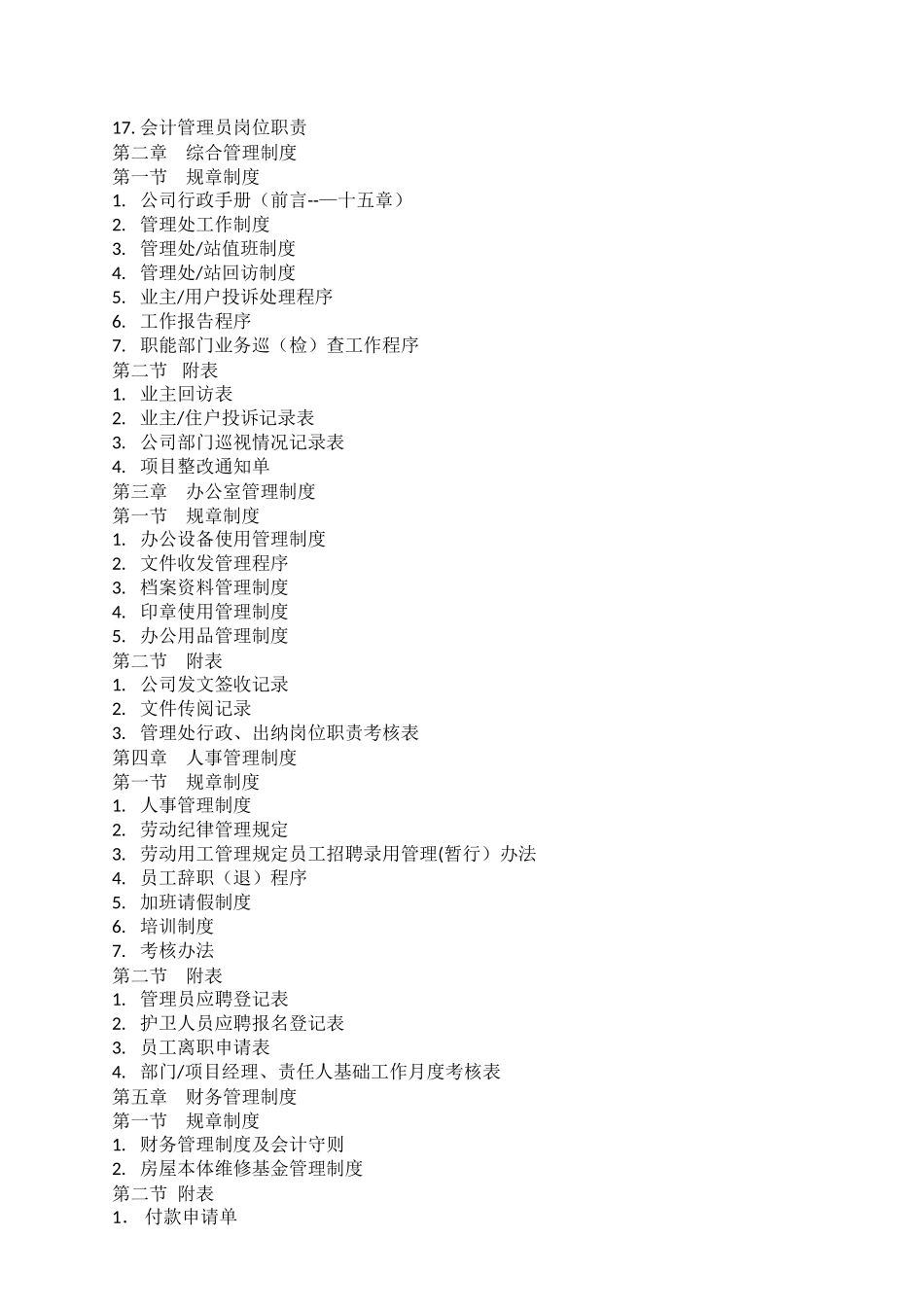 物业管理公司内部岗位职责和考核制度_第2页