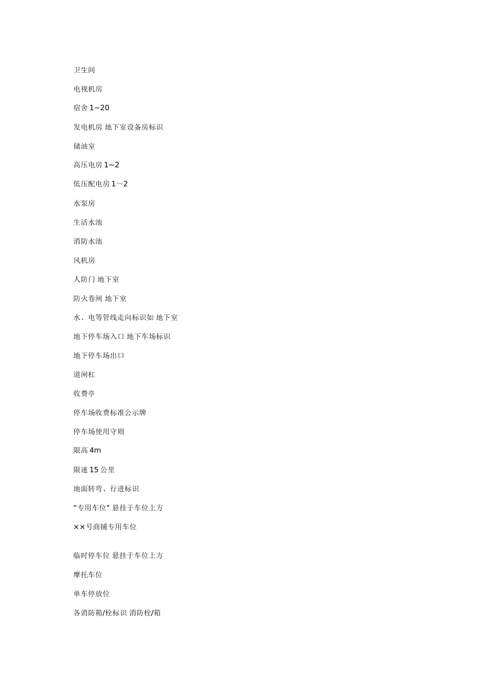 物业管理公司标识牌一览表_第2页