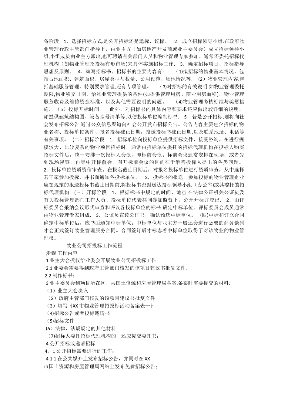 物业管理招投标的一般流程_第2页