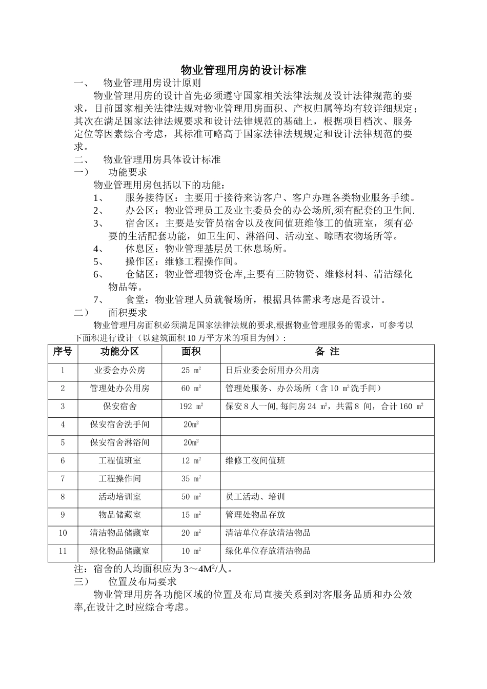 物业管理用房设计标准_第1页