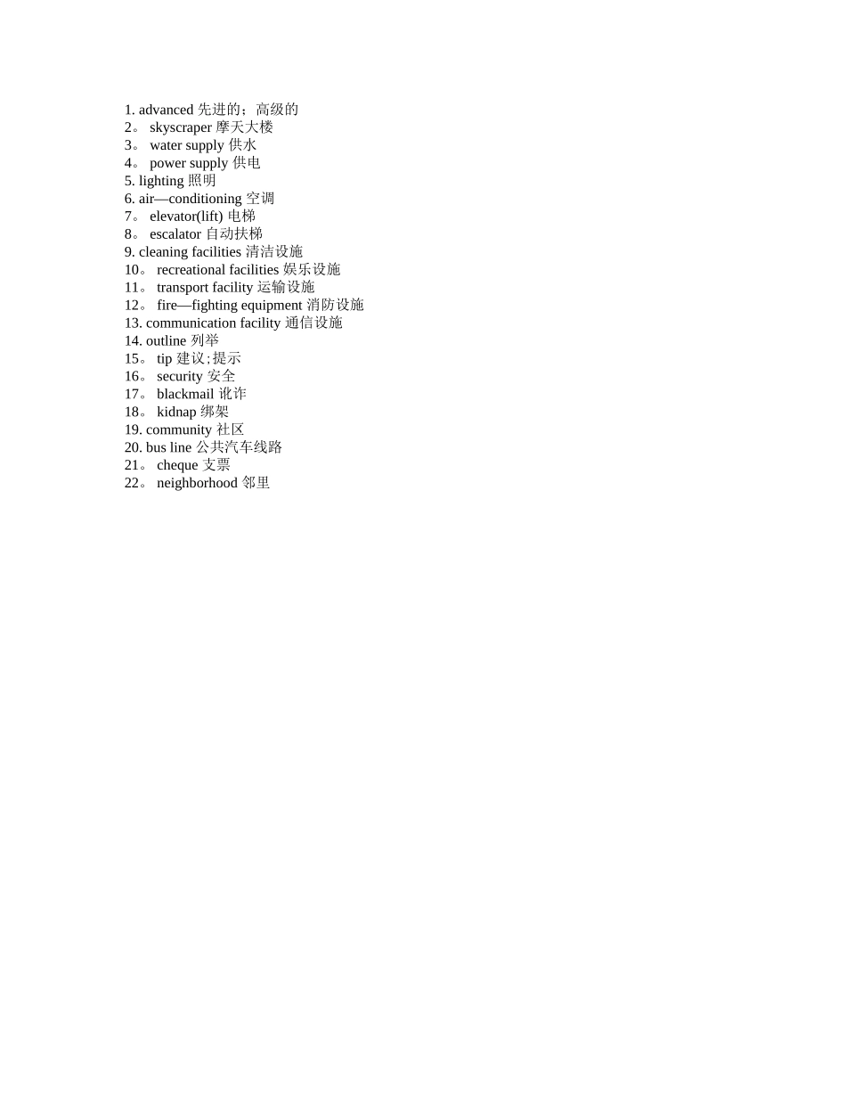 物业管理英语词汇大全_第2页