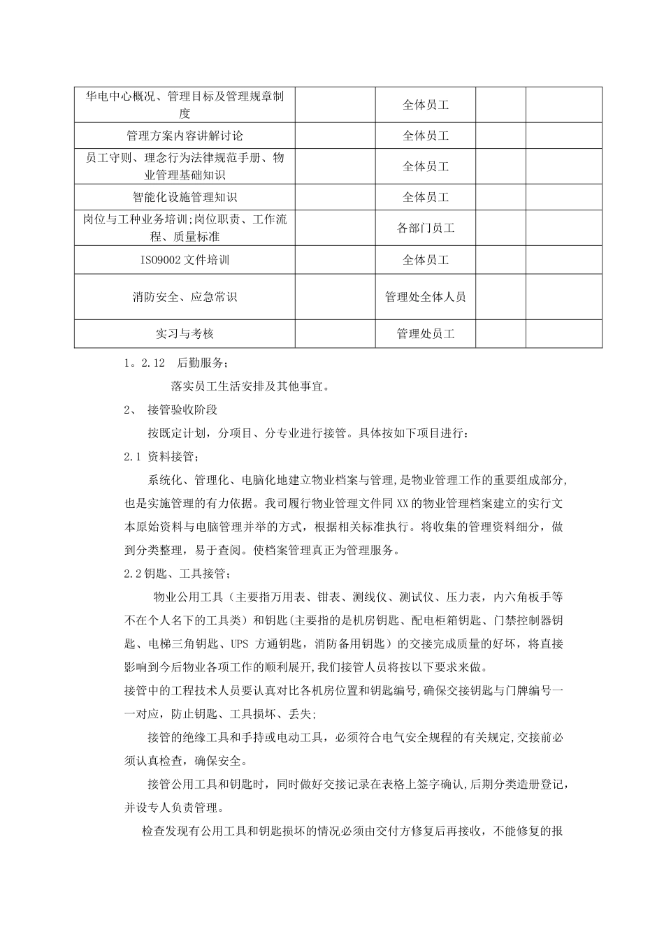 物业管理项目接管方案_第3页