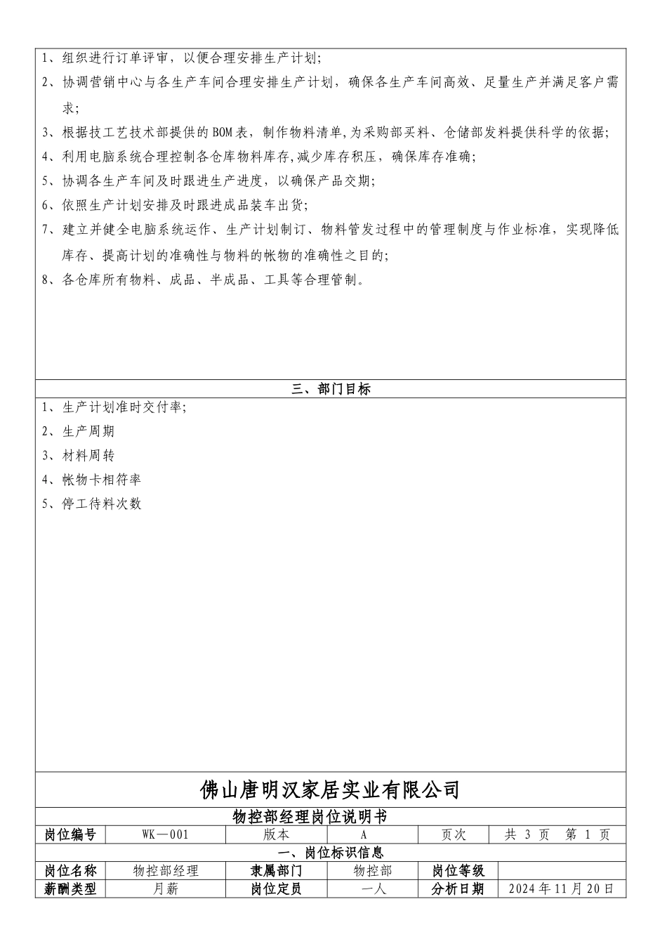 物控部岗位说明书-OK课案_第2页