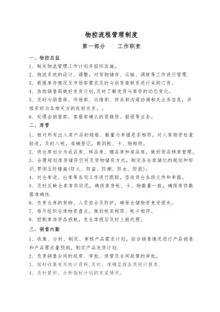 物控管理制度
