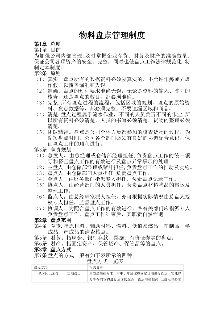 物料盘点管理制度_第1页