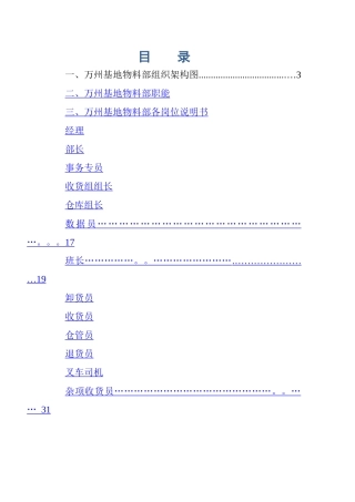 物料部岗位说明书