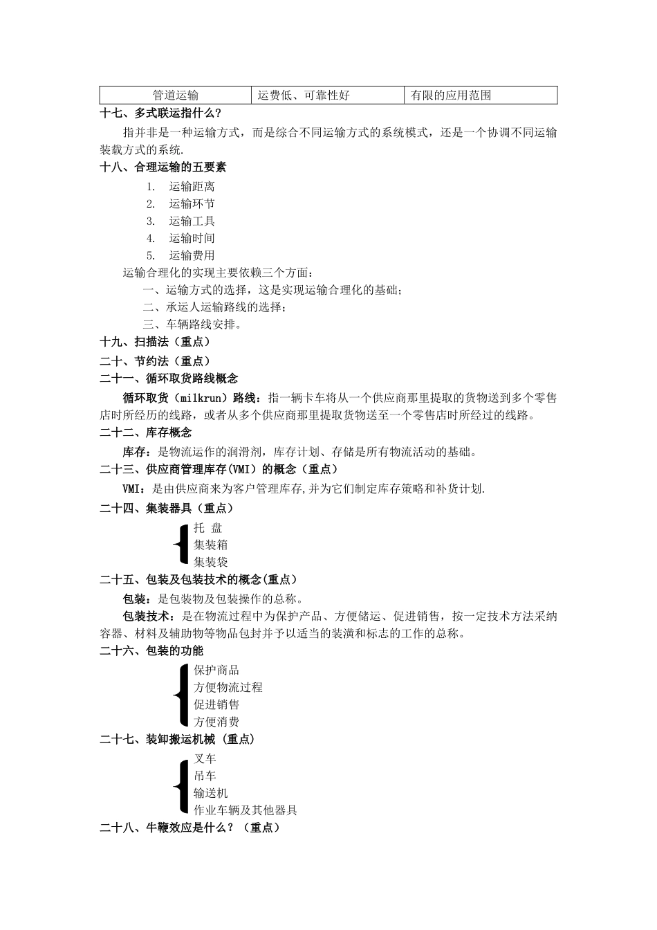 物流与供应链管理考点_第3页