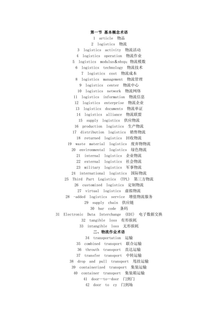 物流术语中英文对照_第1页