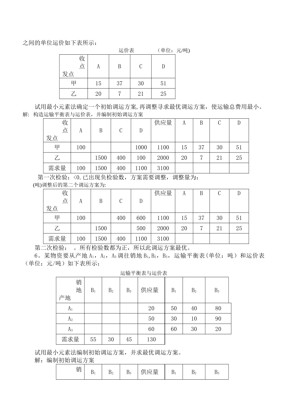 物流管理定量分析方法形成性考核册答案_第2页