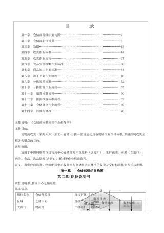 物流部仓储标准流程作业指导书