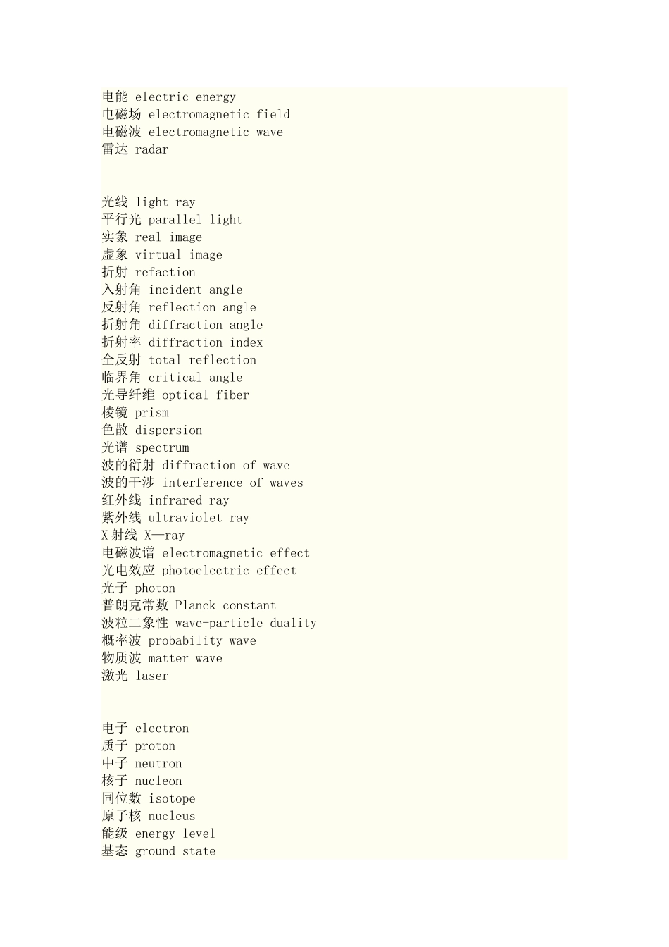 物理名词中英文对照小表_第3页