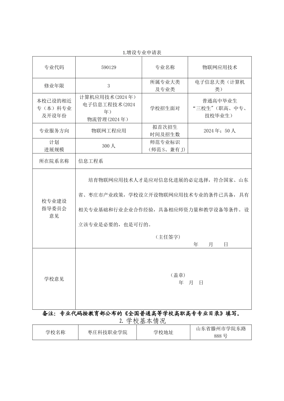 物联网应用技术专业申报材料_第2页