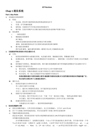 物联网通信原理知识总结