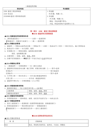 2025年二级建造师考试培训讲义