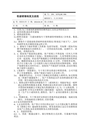 牲猪销售制度
