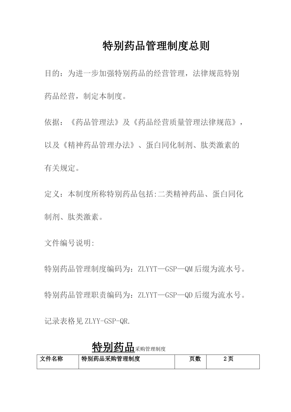 特殊药品管理制度及职责_第1页