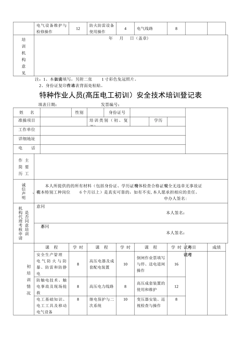 特种作业人员初训表格_第3页