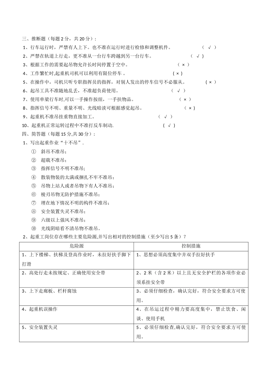 特种设备作业人员考核试卷+答案_第2页