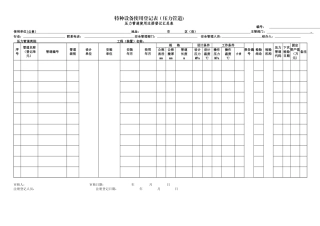 特种设备使用登记表(压力管道)