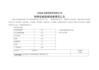 特种设备安全隐患排查