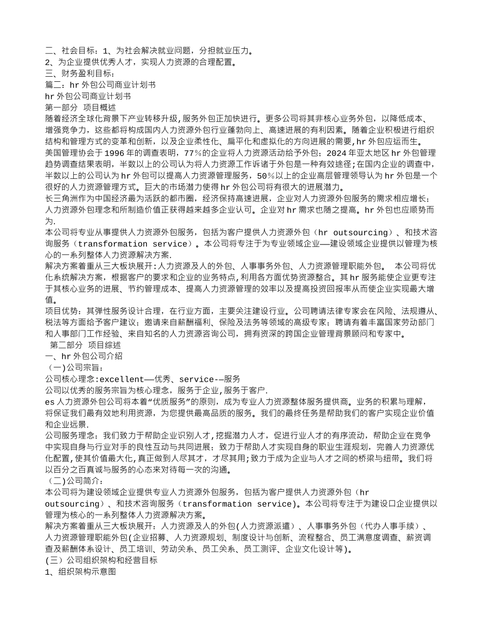 猎头公司商业计划书_第2页