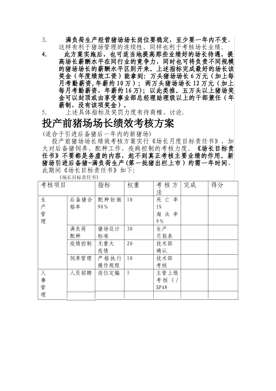 猪场员工生产指标月度绩效考核方案_第3页