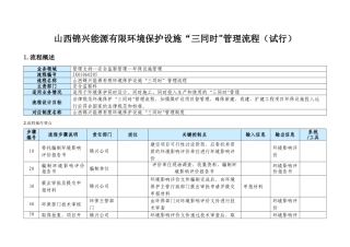 环保三同时流程
