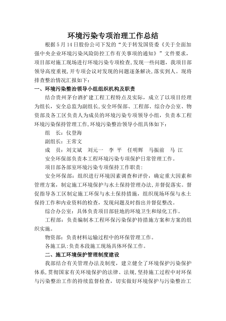环境污染专项治理工作总结_第1页