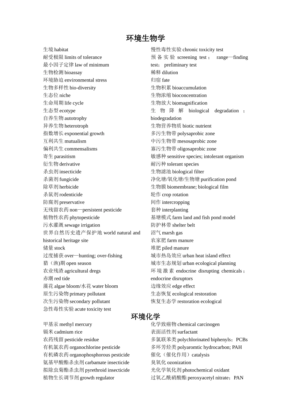 环境科学与工程-专业英语词汇_第3页