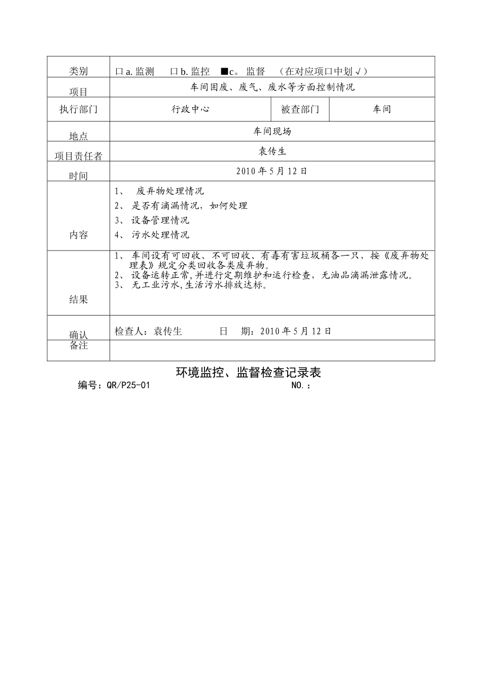 环境表格模板-1环境监测、监控、监督记录表_第3页