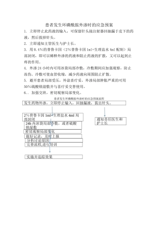 环磷酰胺外渗应急预案流程