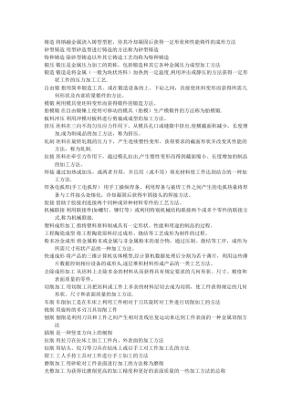 现代制造工程技术实践-名词解释