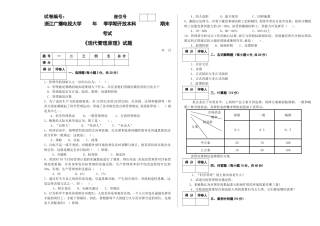 现代原理管理试题