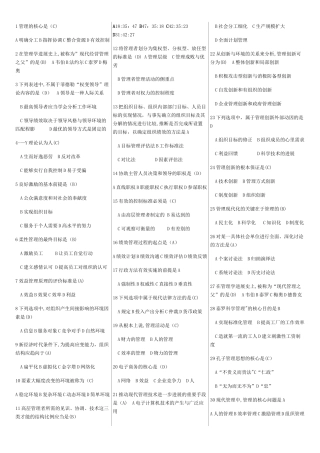 现代管理实务-代码01511-选择题-资料