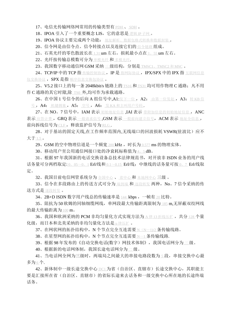 现代通信网试题及答案_第2页