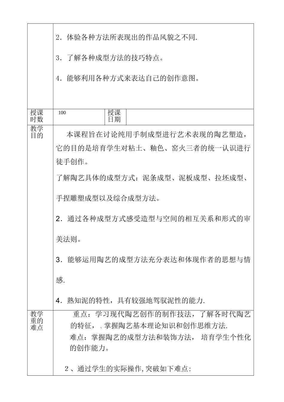 现代陶艺教案_第2页