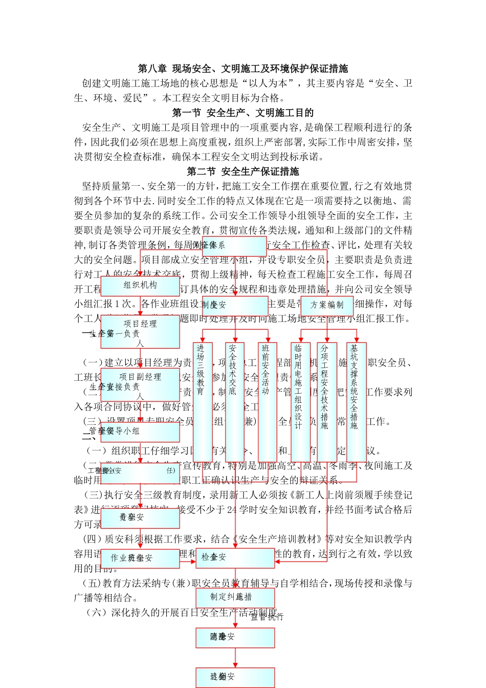 现场安全、文明施工及环境保证措施_第1页