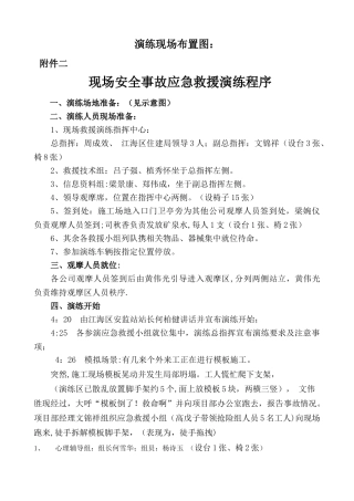 现场安全事故应急救援演练程序