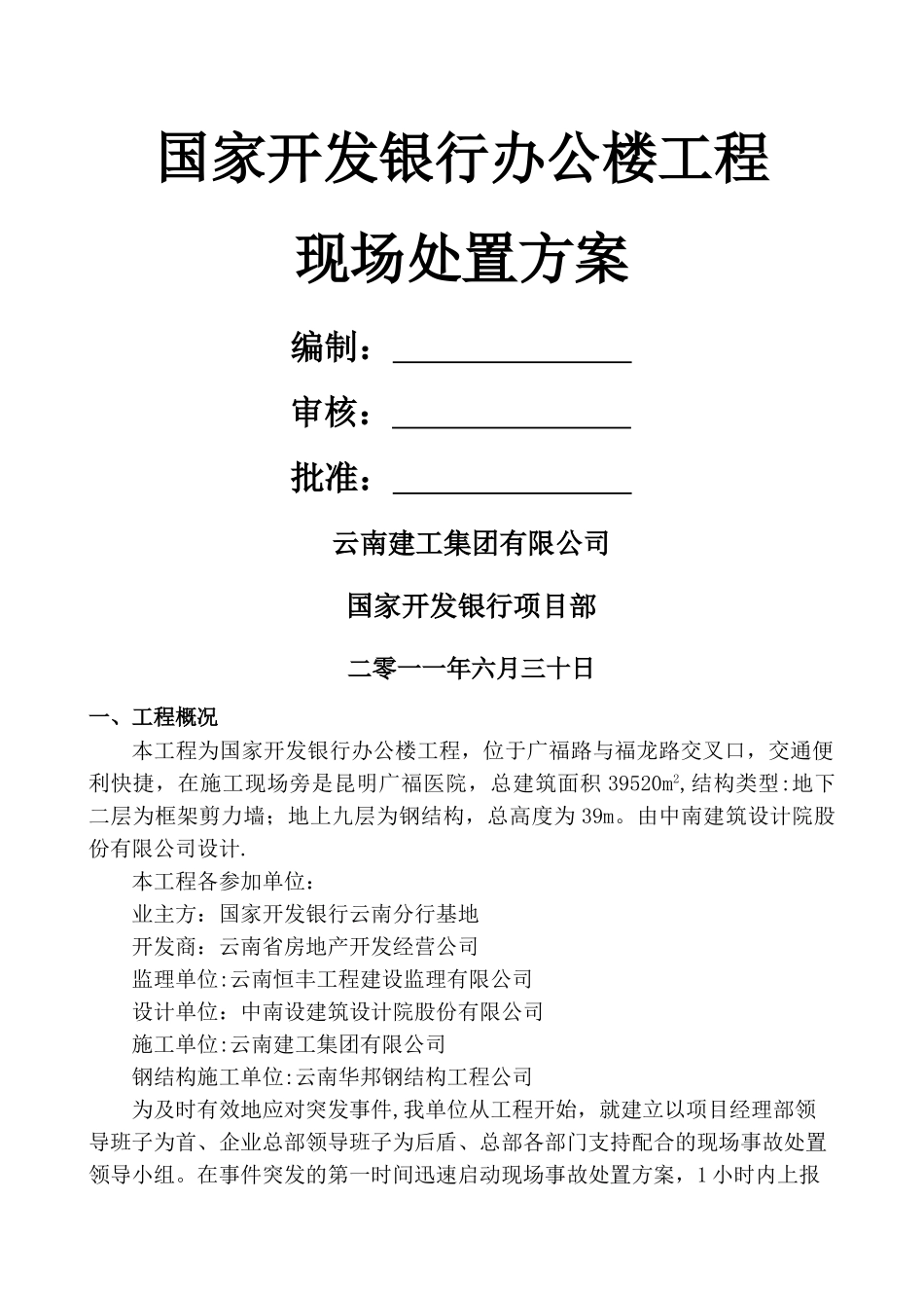 现场安全处置方案_第1页