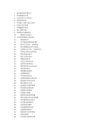 现场安全隐患大全