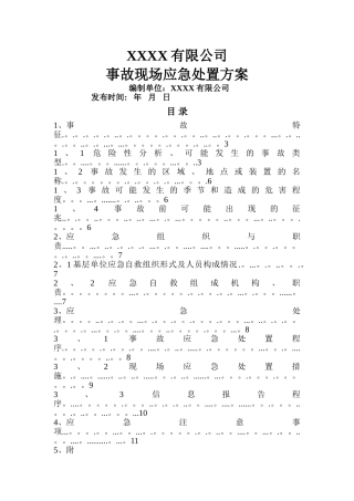现场应急处置方案样本