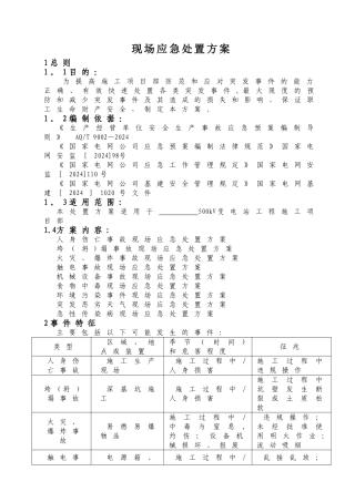 现场应急处置方案(通用版)
