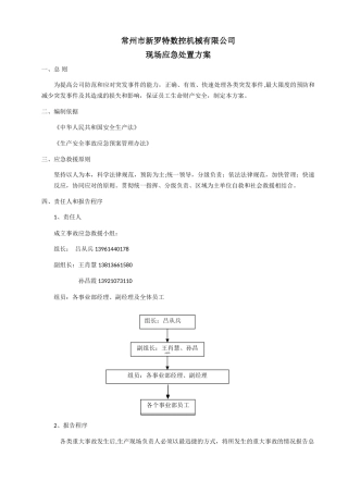 现场应急处置方案