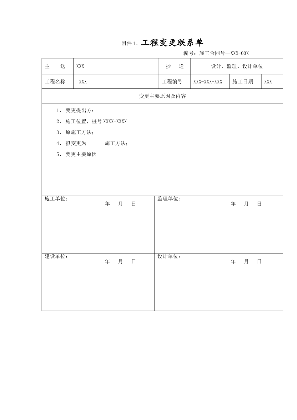 现场签证、设计变更范例表格_第1页