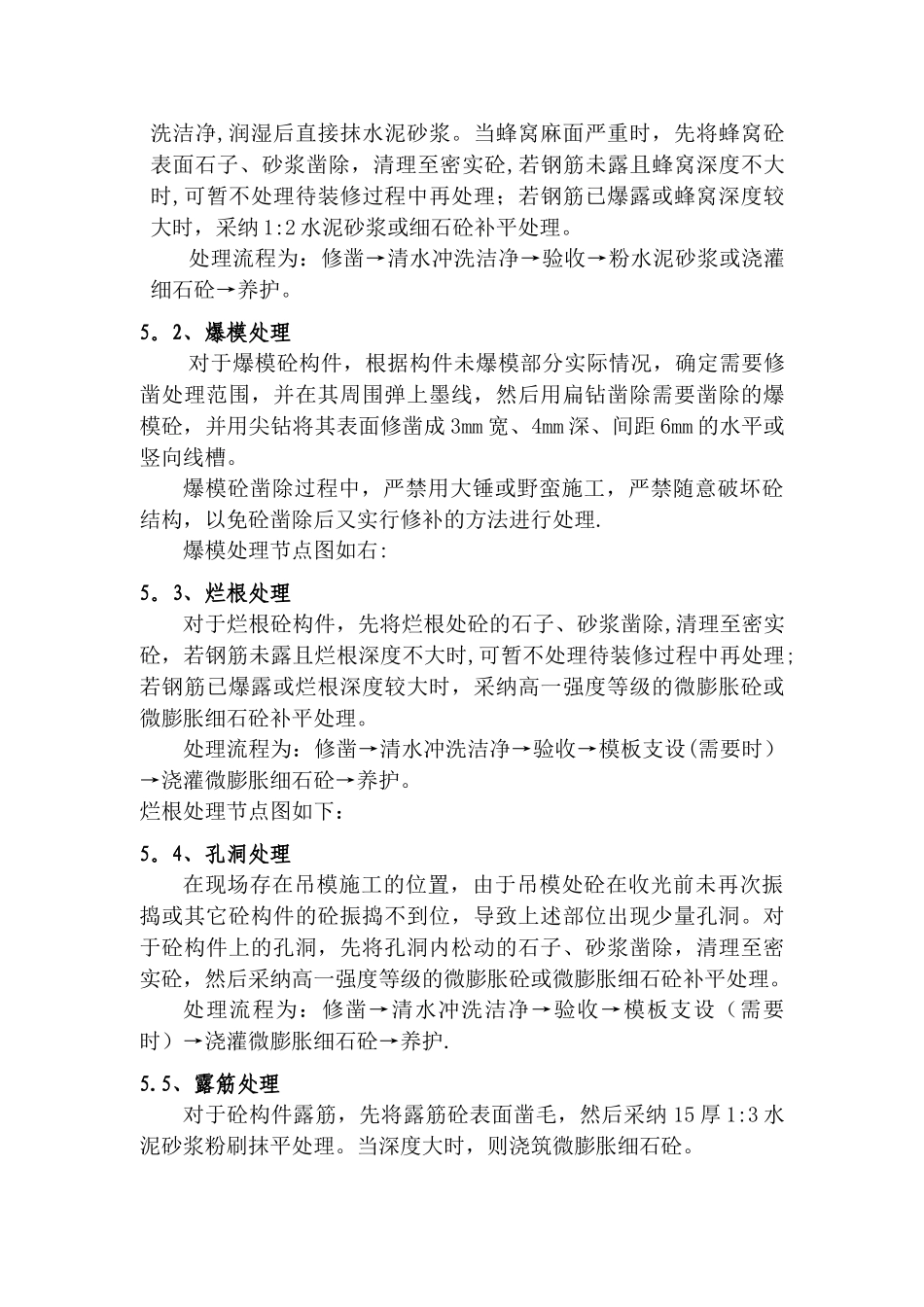 现浇混凝土质量缺陷处理方案_第3页