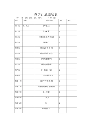 2025年小学音乐二年级上册教案全册