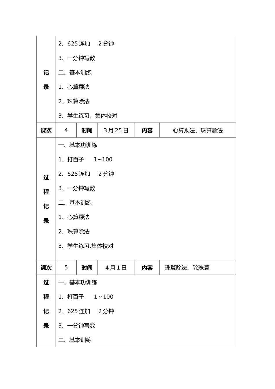 珠心算内容记录表1_第2页