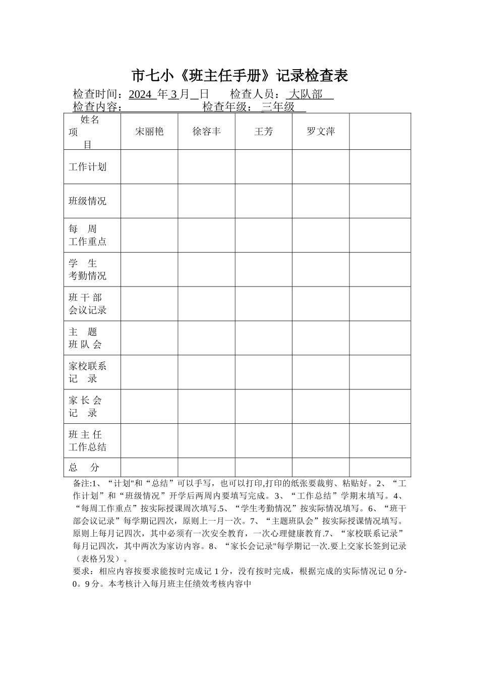 班主任手册-检查表_第2页