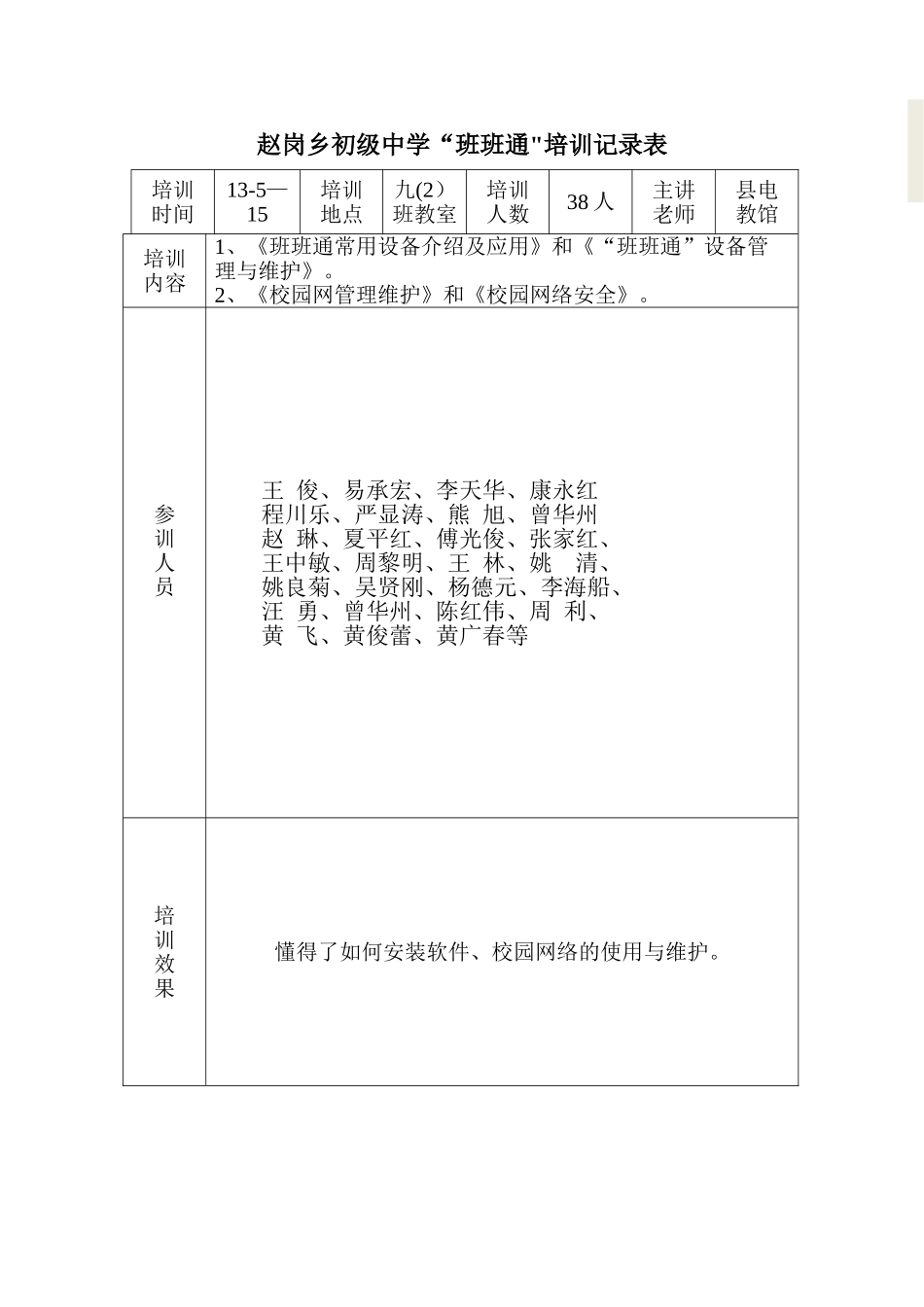 班班通培训记录表_第2页