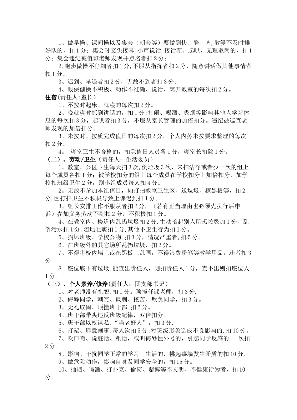 班级学生管理量化考核细则_第2页